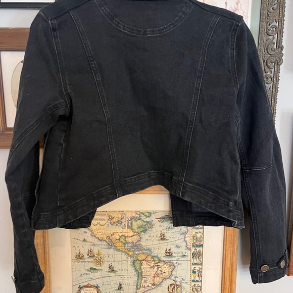 Black Women's Cropped Jacket Free People Sample - Picture 5 of 5